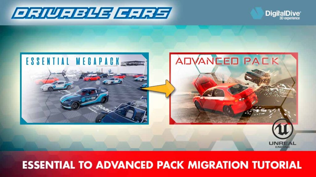 Essential megapack 3d drivable cars migration to advanced pack