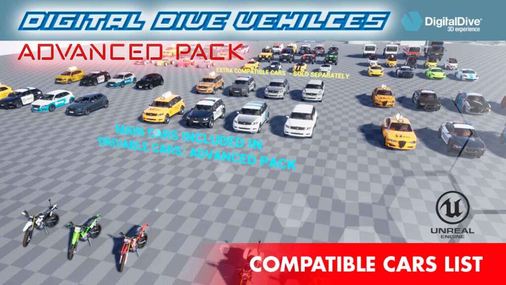 advanced pack 3d compatible cars unreal engine